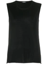 Aspesi Sleeveless Knit Top In Black