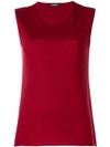 Aspesi Sleeveless Knit Top In Red