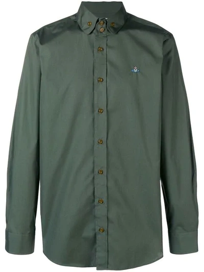 Vivienne Westwood Classic Collared Shirt In Green