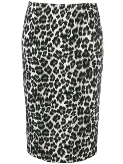 Pinko Jami Leopard Print Skirt In Black