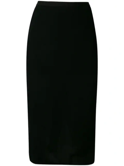 Rick Owens Ruched Skirt In Black
