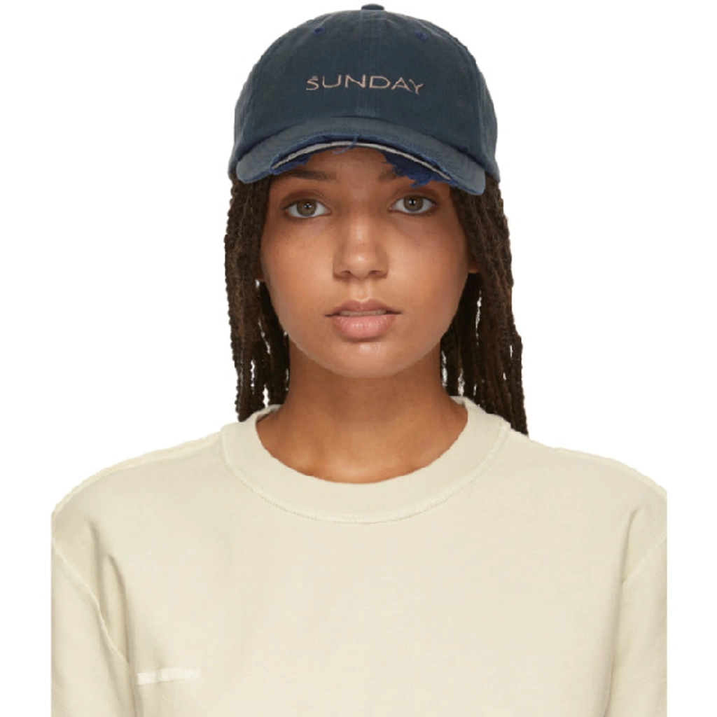 Vetements X Reebok Sunday Cotton Cap In Navy | ModeSens