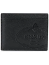 Prada Logo-debossed Saffiano-leather Cardholder In F0002