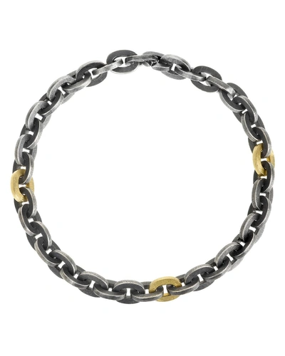 Todd Reed Sterling Silver Link Bracelet With 18k Accents