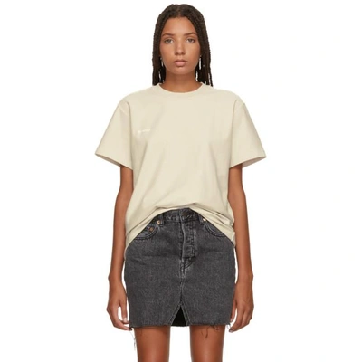 Vetements White Regular Inside-out T-shirt In Off-white
