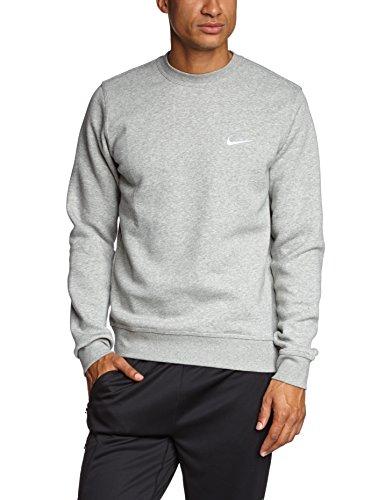 Nike Mens Crew-neck Sweatshirt In Dk Grey Heather/white | ModeSens