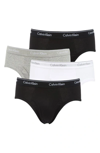 Calvin Klein Low Rise Hip Briefs In Uen Wh/ Bl/ Gh/ Bl