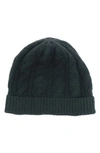 Portolano Cashmere Cable Knit Beanie In Black