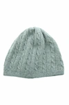 Portolano Cashmere Cable Knit Beanie In Light Heather Grey