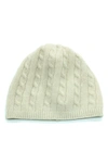 Portolano Cashmere Cable Knit Beanie In Yogi Ivory