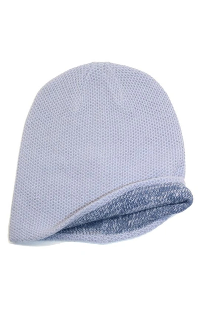 Portolano Reversible Cashmere Beanie In Periwinkle