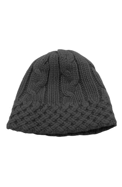 Portolano Chunky Cable Knit Beanie In Black