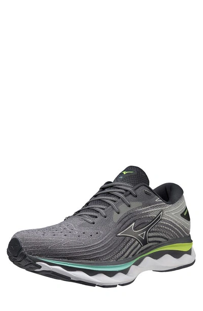 Mizuno Wave Sky 6 Running Sneaker In Quiet Shade-silver