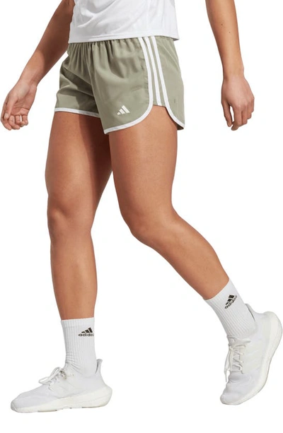Adidas Originals M20 3-stripes Shorts In Silver Pebble