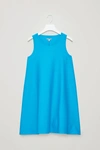 Cos Short Jersey A-line Dress In Azure Blue