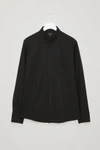 Cos Cotton Button-down Shirt In Black