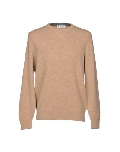 Brunello Cucinelli Cashmere Blend In Beige