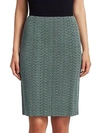 Nanette Lepore Sneaky Knit Pencil Skirt In Sage