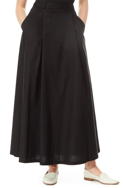 By Design Abigail Poplin Maxi Skirt In Black