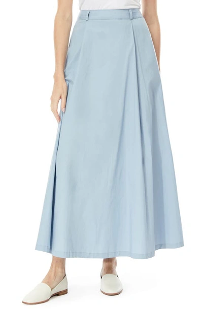 By Design Abigail Poplin Maxi Skirt In Dusty Blue