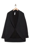 Yogalicious London Open Front Scuba Cardigan In Heather Black