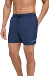 Calvin Klein Men's Modern Euro 5" Volley Swim Trunks In Navy