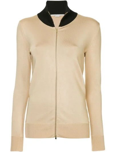 Stella Mccartney Zipped Fitted Jacket In Brown