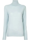 Stella Mccartney Turtle-neck Fitted Sweater In Blue