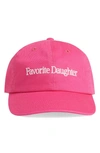 Favorite Daughter Classic Logo Cotton Twill Baseball Cap In Pink