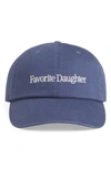 Favorite Daughter Classic Logo Cotton Twill Baseball Cap In Navy