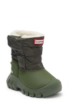 Hunter Kids' Intrepid Waterproof Snow Boot In Flexing Green