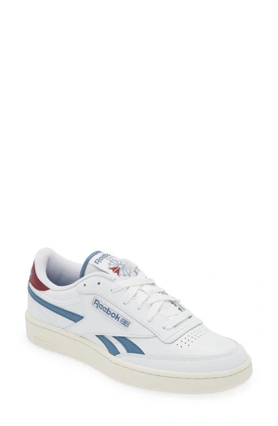 Reebok Club C Revenge Trainer In White/ Blue/ Chalk Red