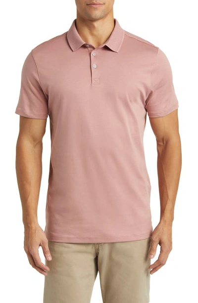 Robert Barakett Georgia Pima Cotton Polo In Coral