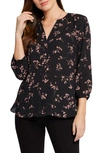Nydj High-low Crepe Blouse In Cynthiana
