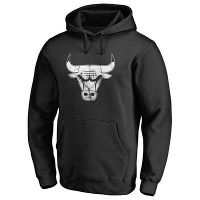 Fanatics Branded Black Chicago Bulls Marble Logo Pullover Hoodie