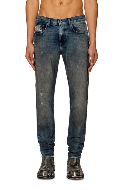 Diesel D-strukt Distressed Slim Fit Jeans In Denim
