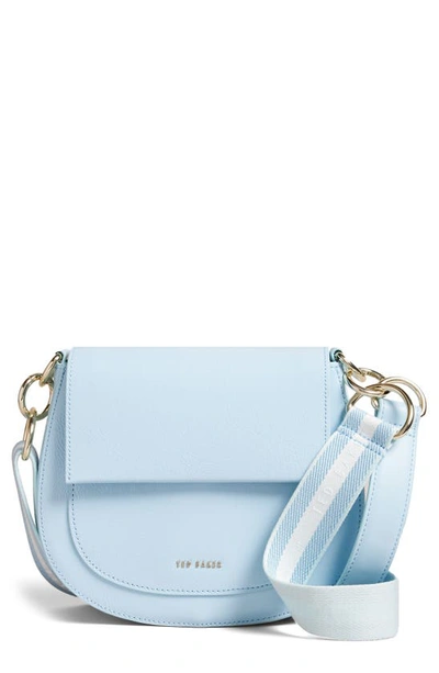 Ted Baker Darcell Logo Leather Satchel In Pale Blue | ModeSens