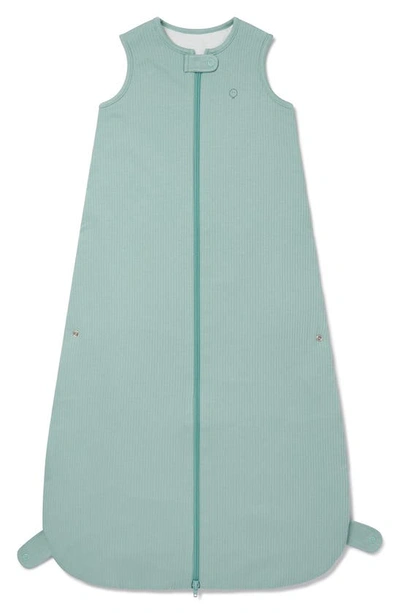 Mori Kids' Zip-up Wearable Blanket In Ribbed Mint