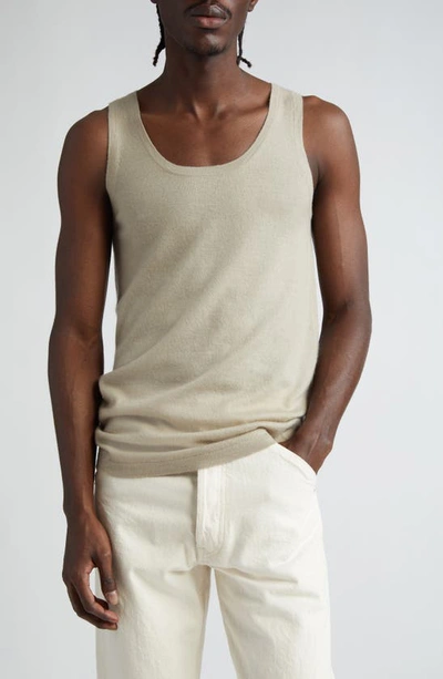 Frenckenberger Cashmere Tank In Dark Chalk