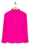 Vince Camuto Satin Long Sleeve Button-up Shirt In Hot Girl Pinik