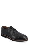 Thomas & Vine Woven Wingtip Derby In Midnight