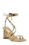 Jessica Simpson Zayve Ankle Tie Sandal In Gold