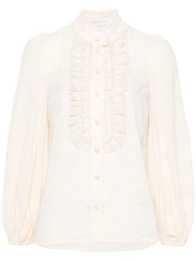 Zimmermann Cotton Blouse In Beis