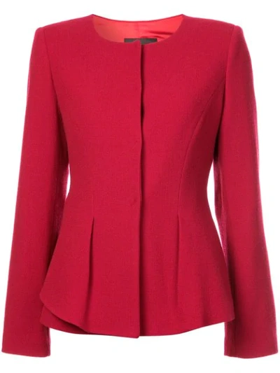 Emporio Armani Red Wool Crepe Jacket