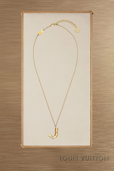 Auth Louis Vuitton Lv&Me J Necklace #302694L26B Louis Vuitton LV And Me Letter J Necklace Gold 1880353  main image 4
