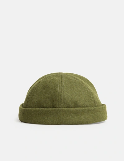Bhode Dock Worker Hat (wool) In Green