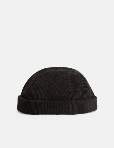 Bhode Dock Worker Hat (cord) In Black