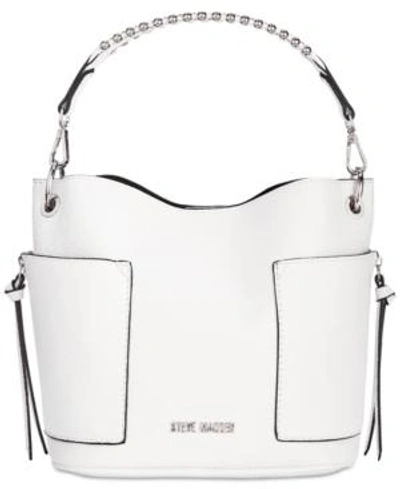 Steve Madden Bsammy Bucket Bag In White/silver