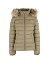 Tommy Jeans Down Jackets In Military Green