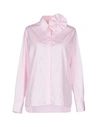 Victoria Victoria Beckham Solid Color Shirts & Blouses In Pink